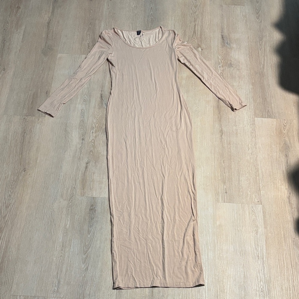 Tan Long Sleeve Dress t-shirt dress